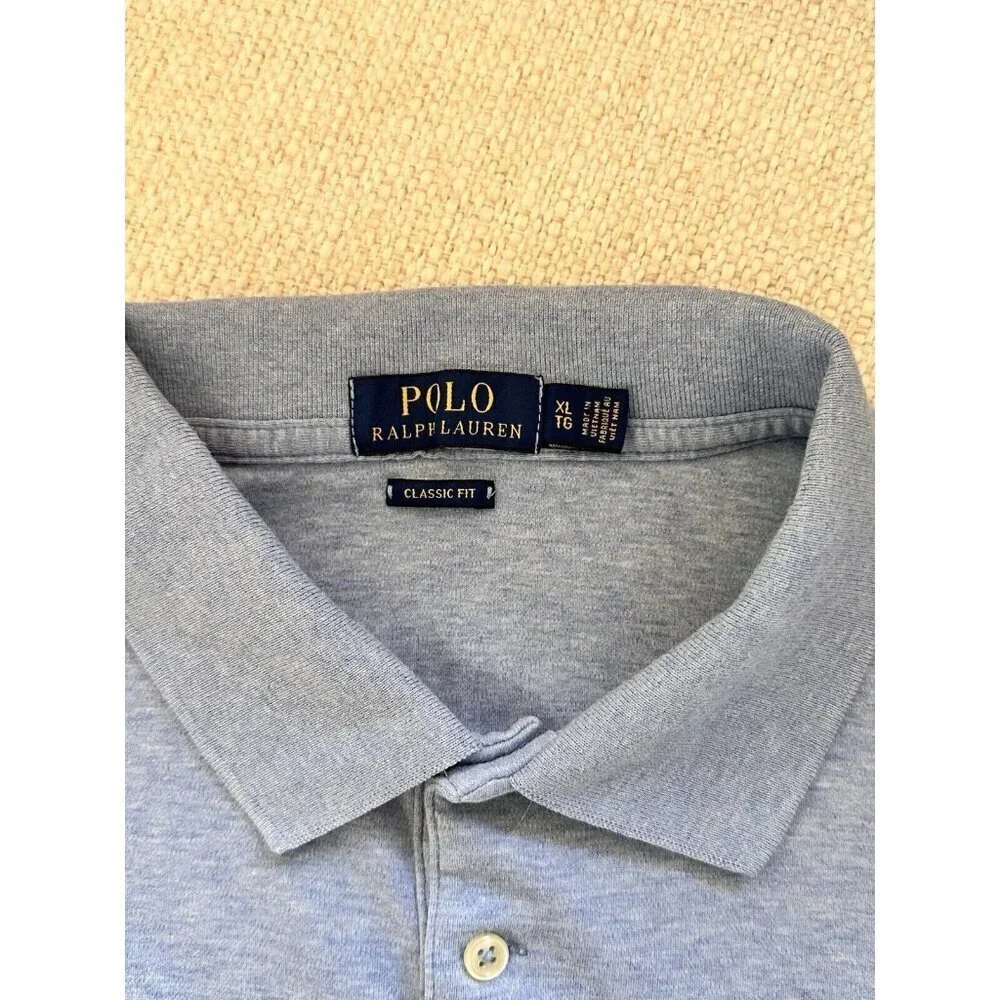 Polo Ralph Lauren Polo Shirt Short Sleeve Size‎ XL Light Blue Classic Fit Logo